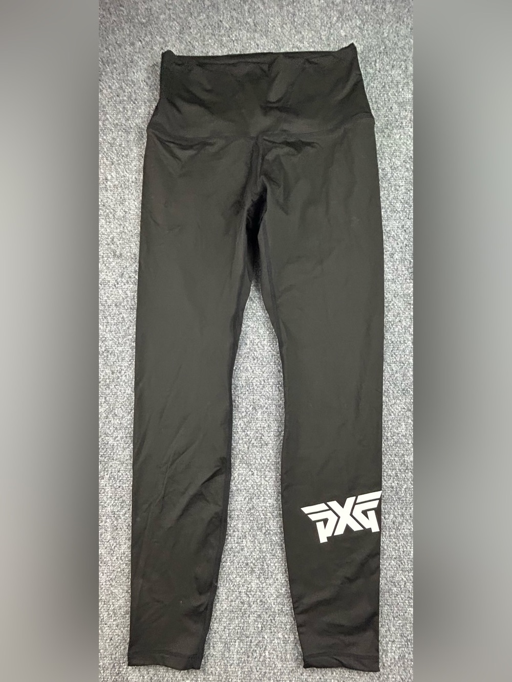 PXG Women’s High Rise Ankle Black Leggings Dual Logo Size M Golf Yoga Athletic